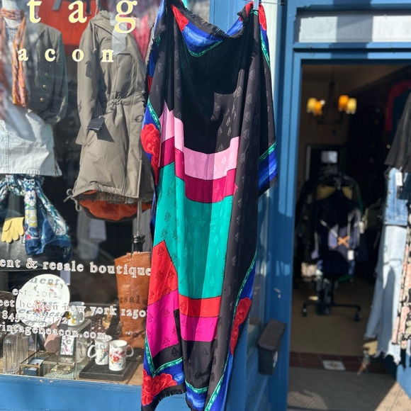 Gucci Multicolor Fringed Scarf/ Shawl *Vintage 80s *Rare - Picture 6 of 9